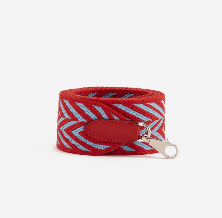 Hermès Strap Toile Red/Blue