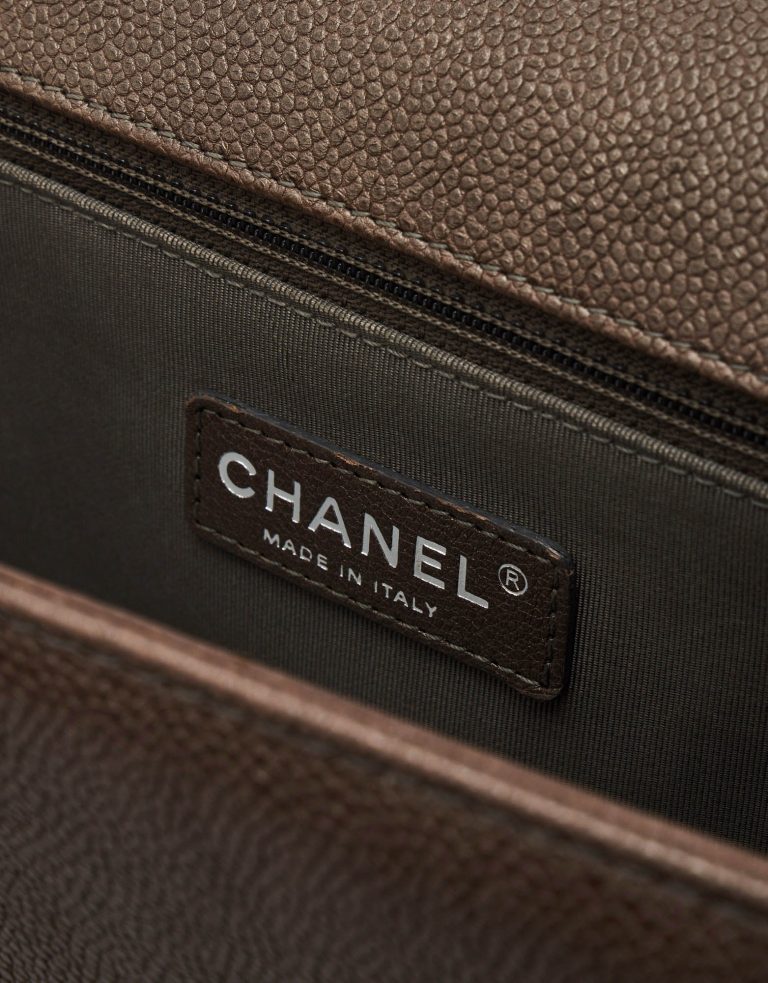 Chanel Boy Large Tweed / Caviar Brown