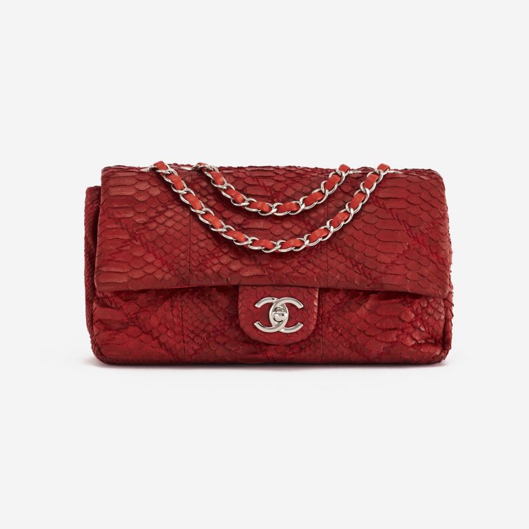 Chanel Timeless Medium Python Red