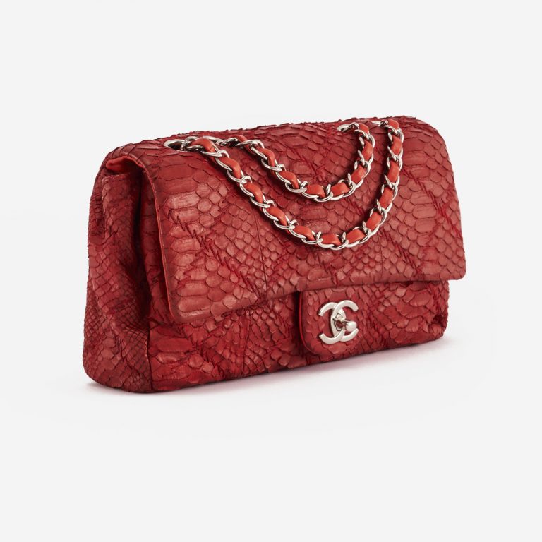 Chanel Timeless Medium Python Red