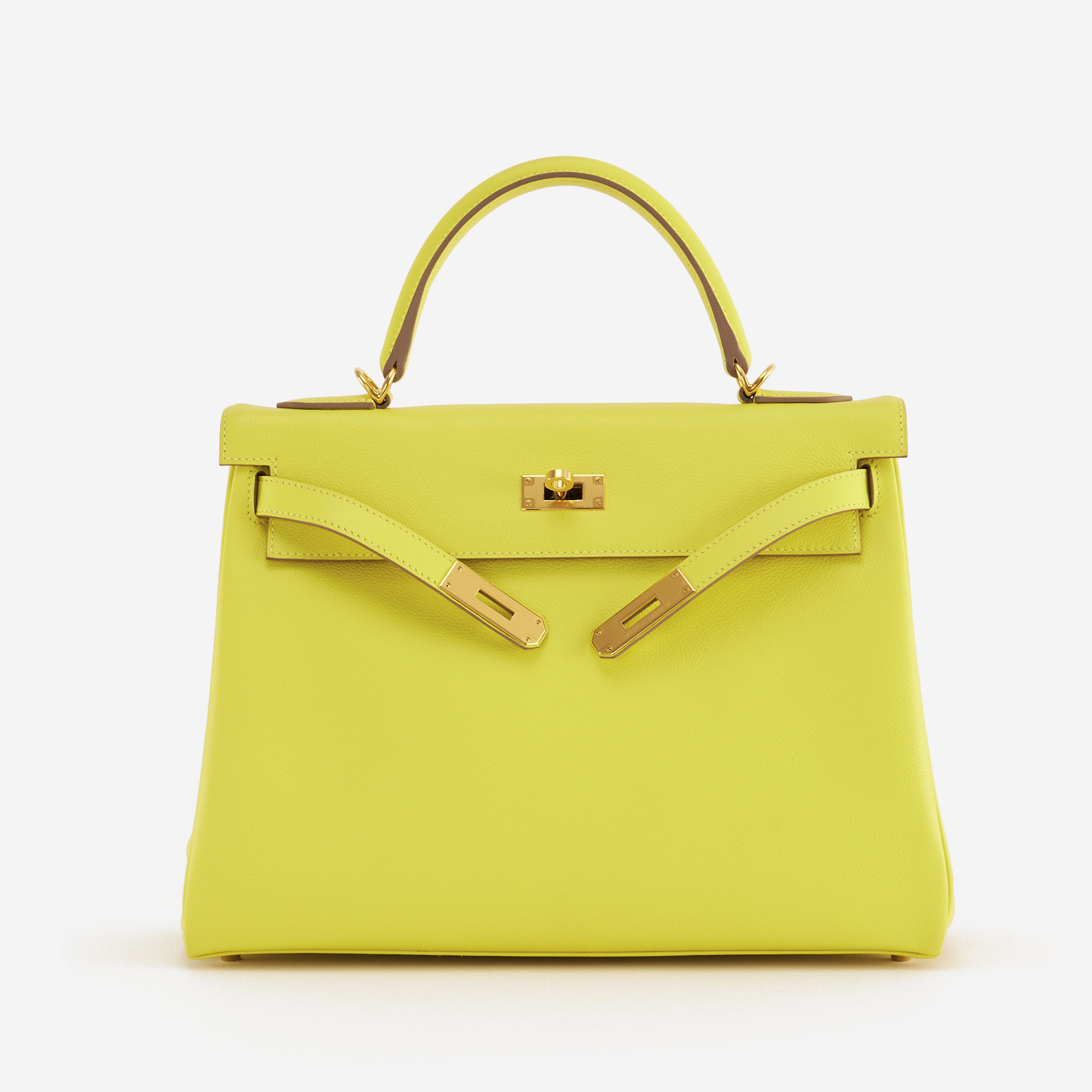 Hermes Kelly 32 Evercolor Lime SACLAB