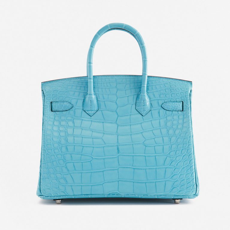 Pre-owned Hermès bag Birkin 30 Alligator St Cyr Blue | Sell your designer bag on Saclab.com