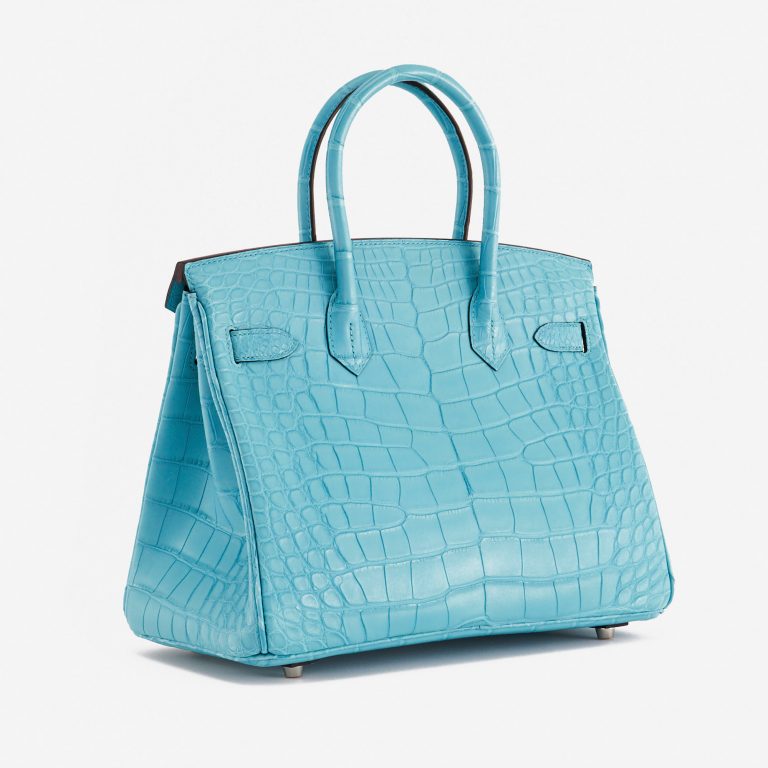 Pre-owned Hermès bag Birkin 30 Alligator St Cyr Blue | Sell your designer bag on Saclab.com