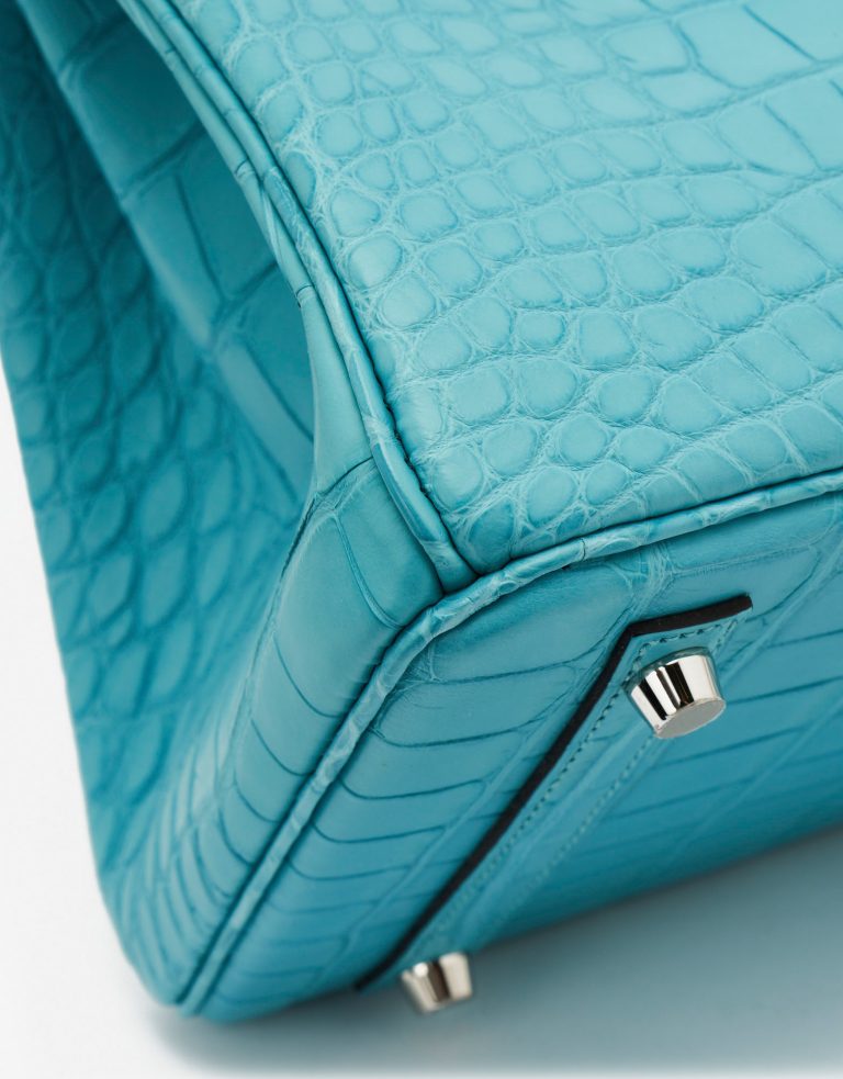 Pre-owned Hermès bag Birkin 30 Alligator St Cyr Blue | Sell your designer bag on Saclab.com