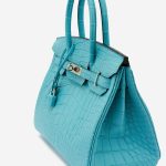 Pre-owned Hermès bag Birkin 30 Alligator St Cyr Blue | Sell your designer bag on Saclab.com