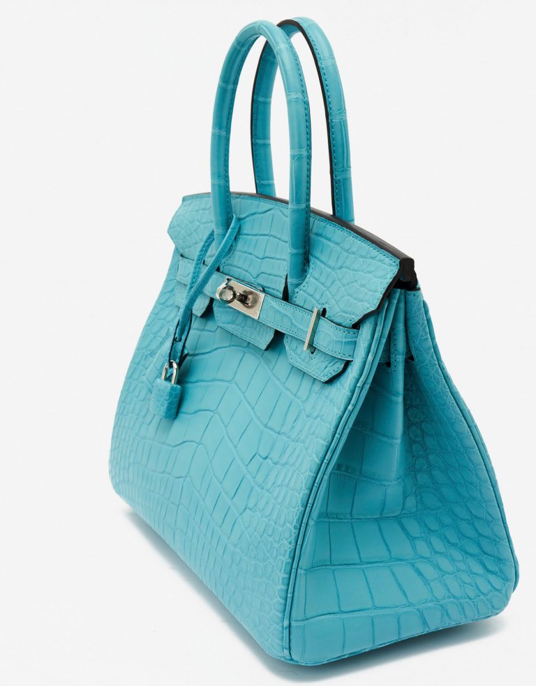 Pre-owned Hermès bag Birkin 30 Alligator St Cyr Blue | Sell your designer bag on Saclab.com