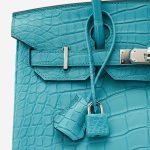 Pre-owned Hermès bag Birkin 30 Alligator St Cyr Blue | Sell your designer bag on Saclab.com