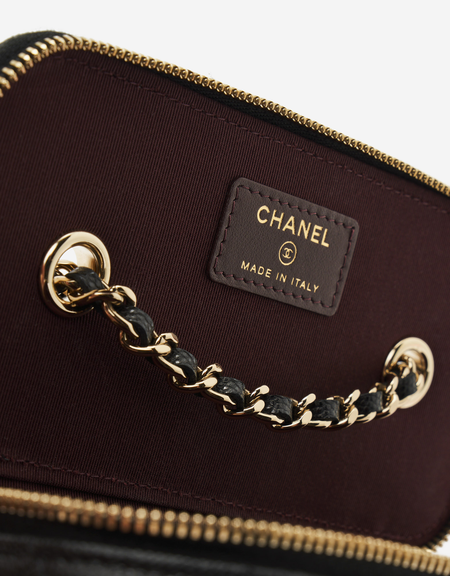 Chanel Vanity kleine Tasche Caviar-Leder Schwarz
