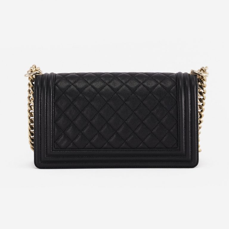 Chanel Boy mittelgroße Tasche Caviar-Leder Schwarz