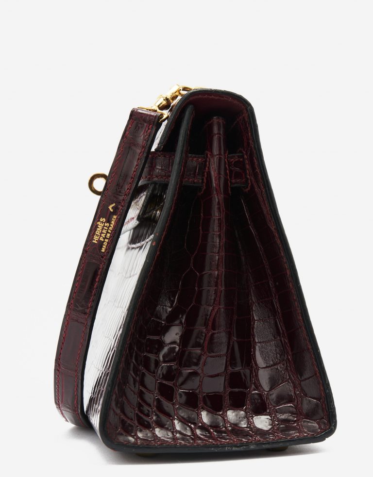 Hermès Kelly 20 Crocodile Porosus Burgundy