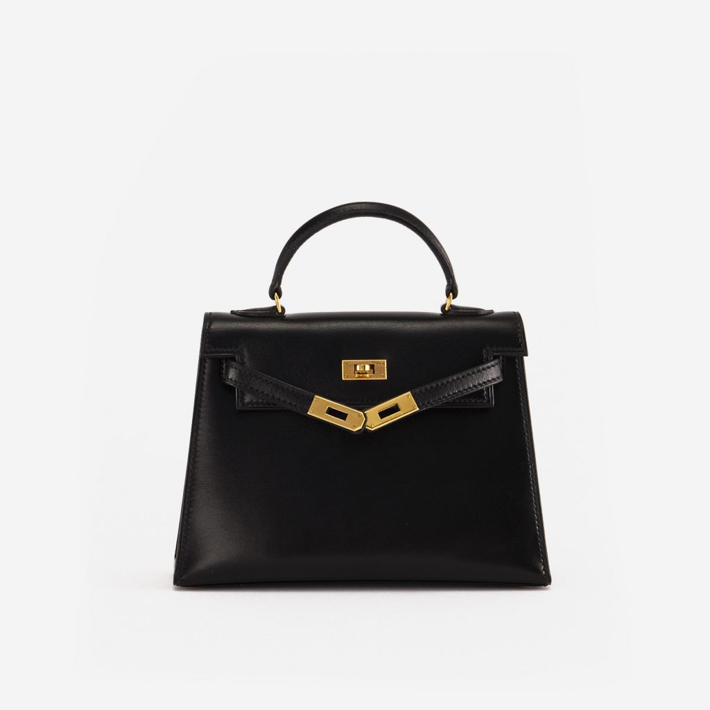 Hermès Kelly 15 Box Black | SACLÀB