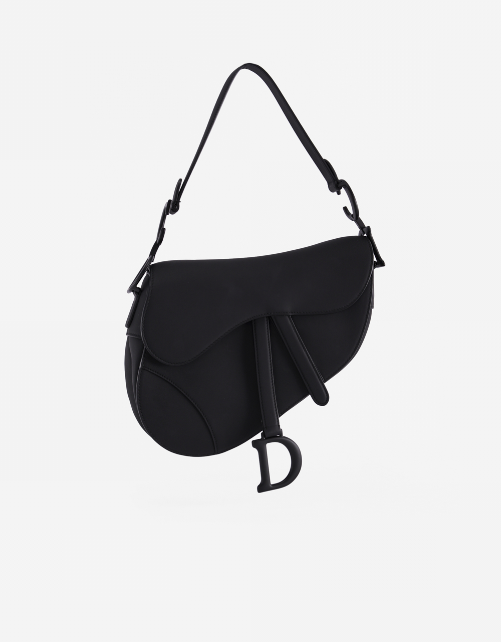 matte black dior saddle bag