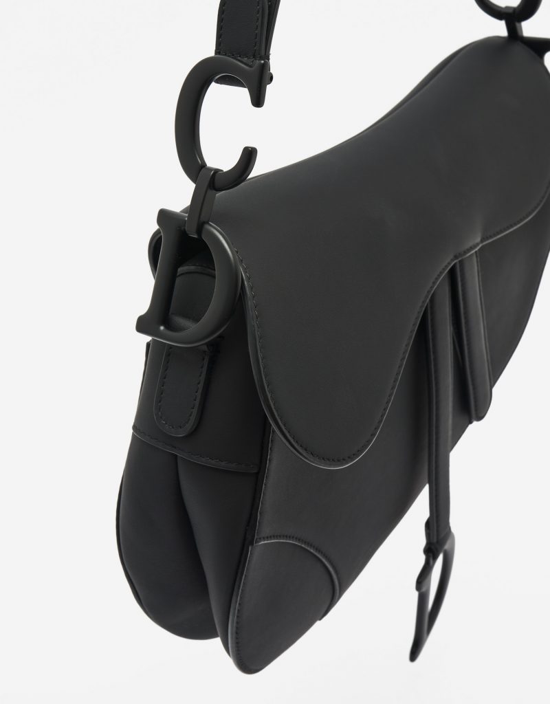 Dior Saddle Medium Calf Ultra Matte Black | SACLÀB