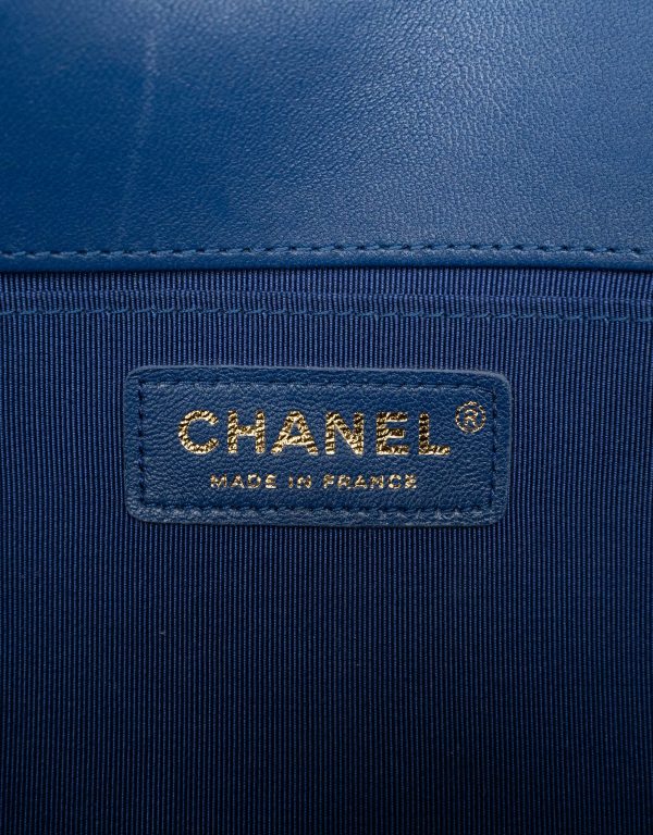 Chanel Boy Medium Lamb Blue SACLÀB