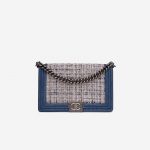 Chanel Boy Taille Moyenne Tweed / Bleu Denim