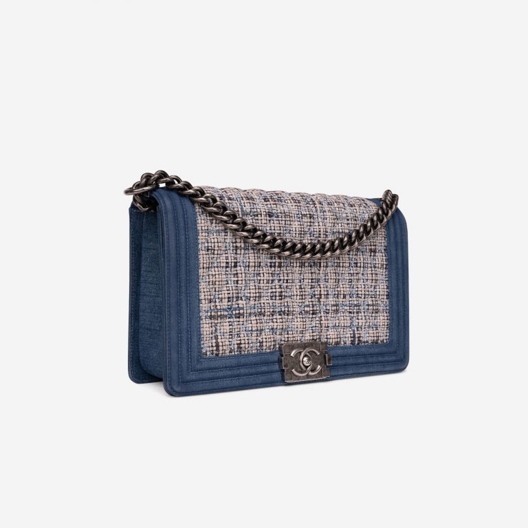 Chanel Boy Medium Tweed / Denim Blue