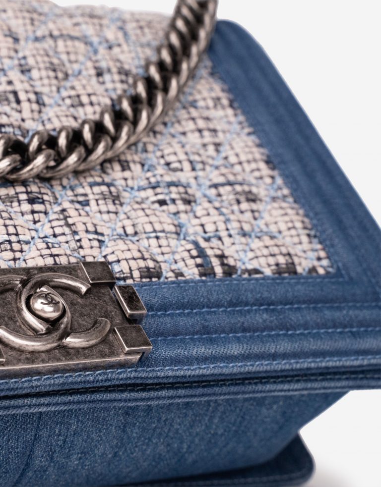 Chanel Boy Medium Tweed / Denim Blue