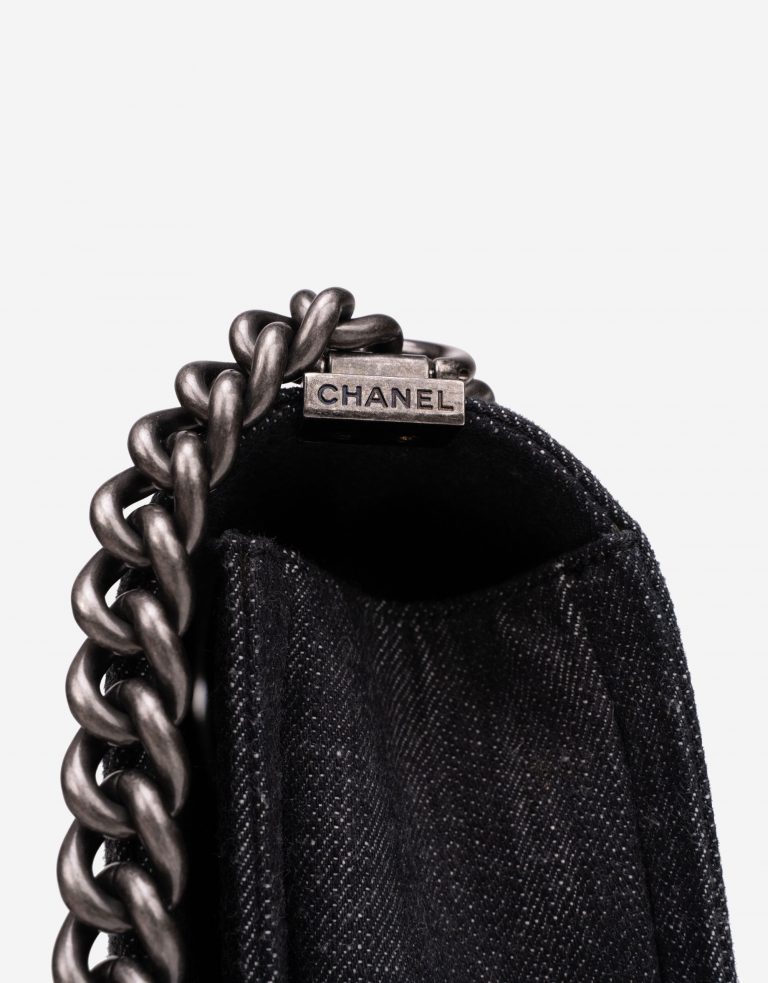 Chanel Boy Medium Denim Dark Blue / Gray