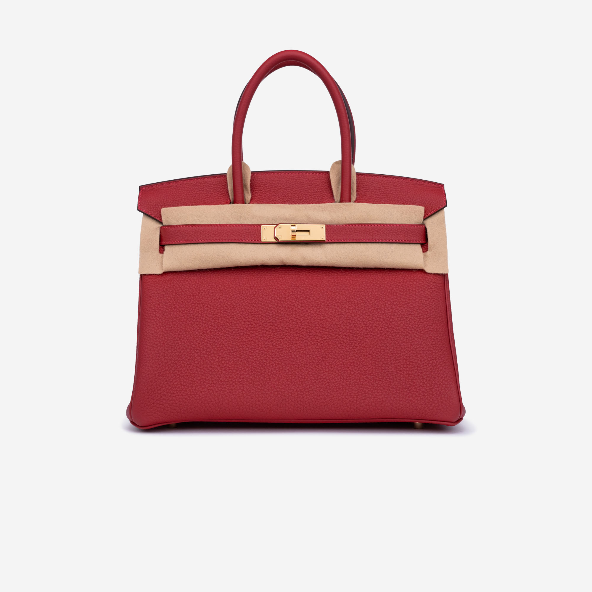 Birkin Handbag Rouge Vif Togo with Gold Hardware 30