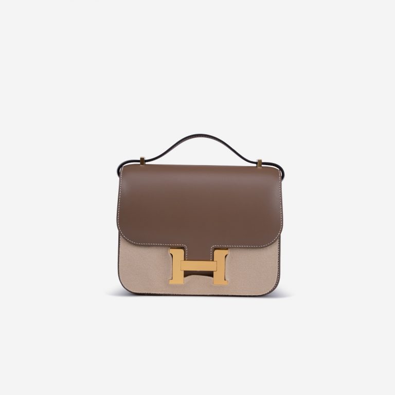 Gebrauchte Hermès Tasche Constance Mini Tadelakt Etoupe Brown | Verkaufen Sie Ihre Designer-Tasche auf Saclab.com