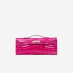 Hermès Kelly Pochette Cut Crocodile Niloticus Rose Shéhérazade