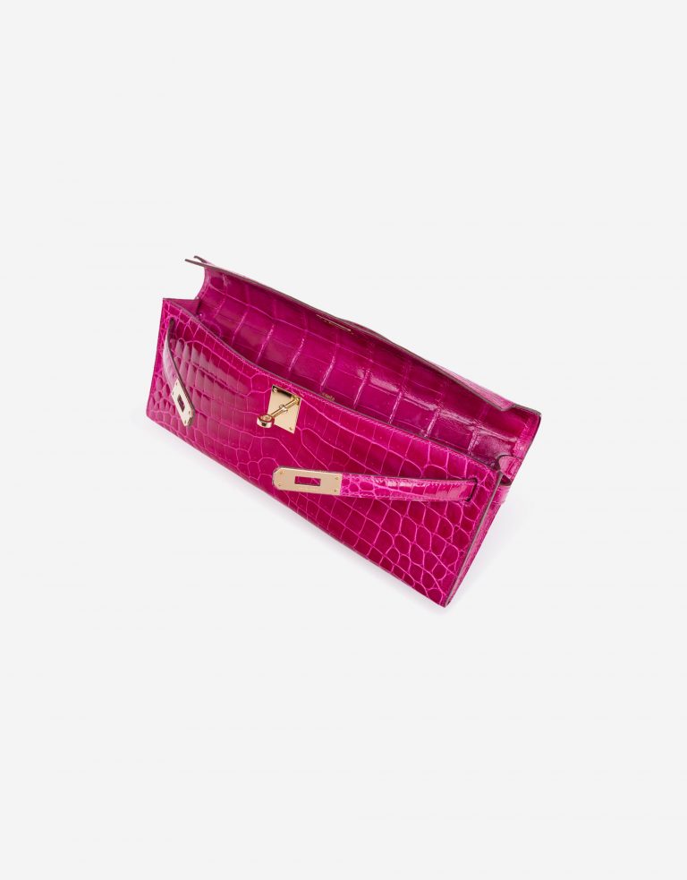 Hermès Kelly Cut Clutch Niloticus Crocodile Rose Scheherazade