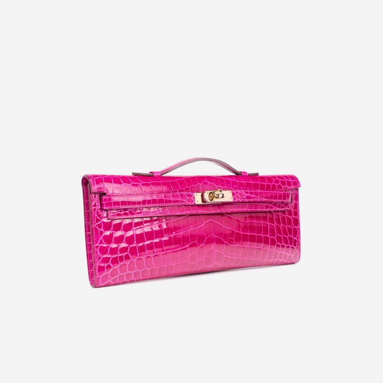 Hermès Kelly Cut Clutch Niloticus Crocodile Rose Scheherazade