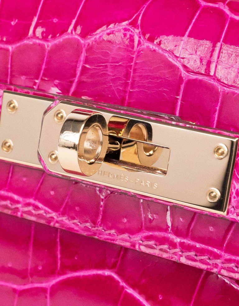 Hermès Kelly Cut Clutch Niloticus Crocodile Rose Scheherazade