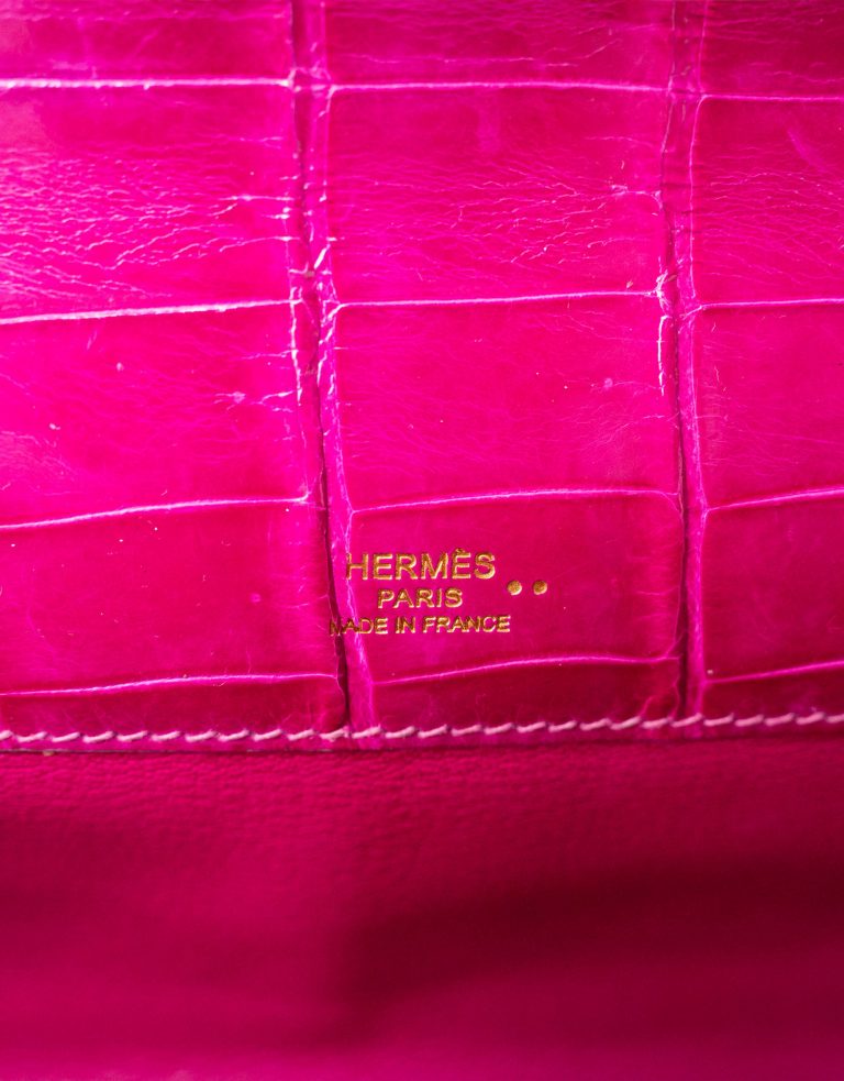 Hermès Kelly Cut Clutch Niloticus Crocodile Rose Scheherazade