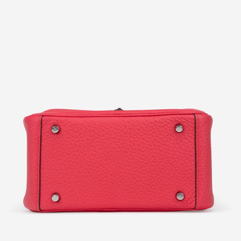 Pre-owned Hermès bag Lindy Mini Clemence Rose Extreme Pink, Red | Sell your designer bag on Saclab.com