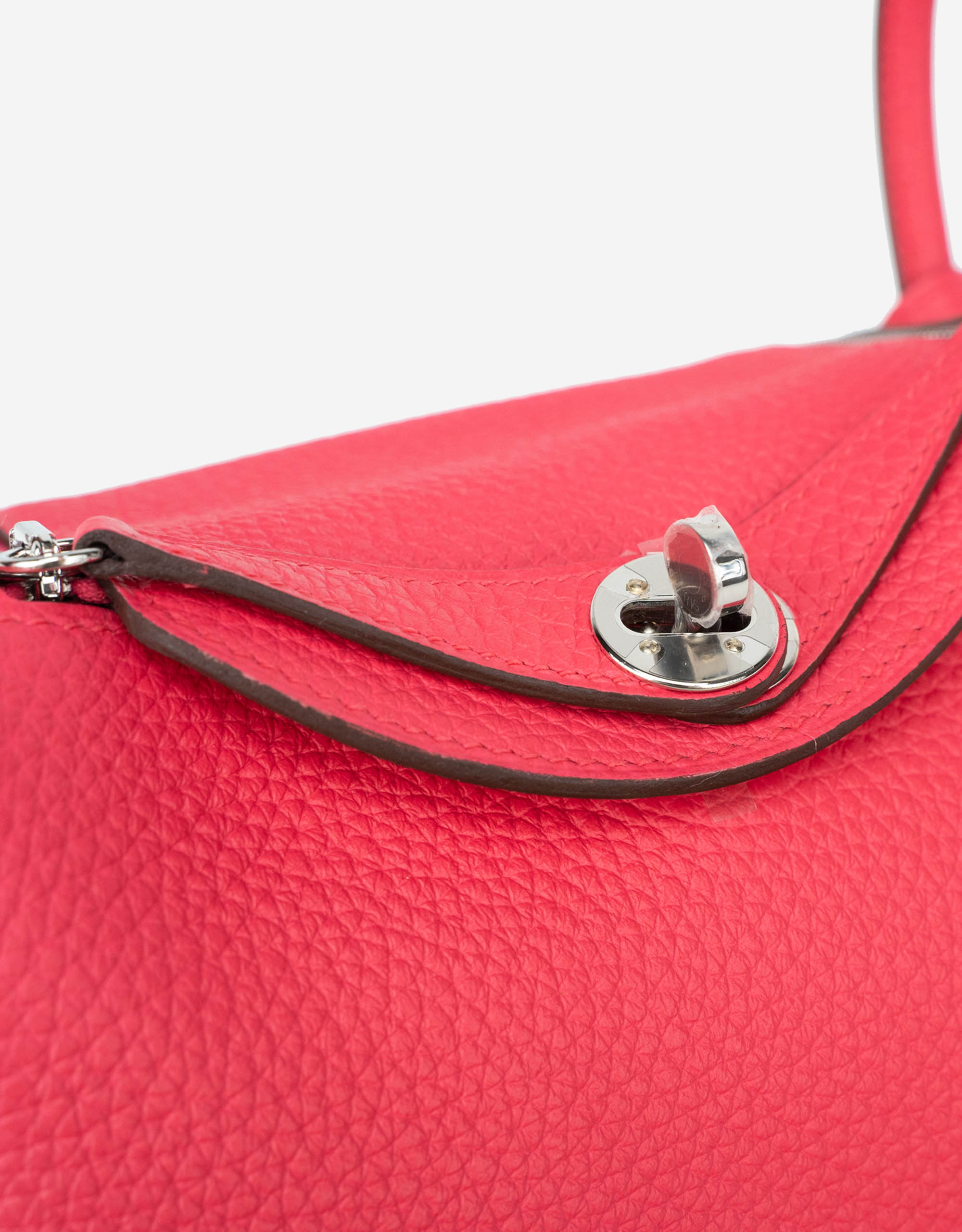 Hermes Lindy bag mini Rose extreme Clemence leather Silver hardware