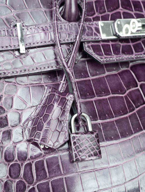 Hermès Birkin 35 Porosus Krokodilleder Amethyst