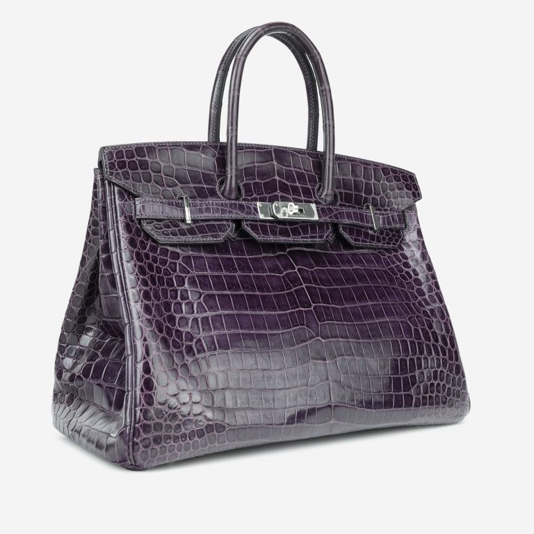 Hermès Birkin 35 Porosus Crocodile Amethyst