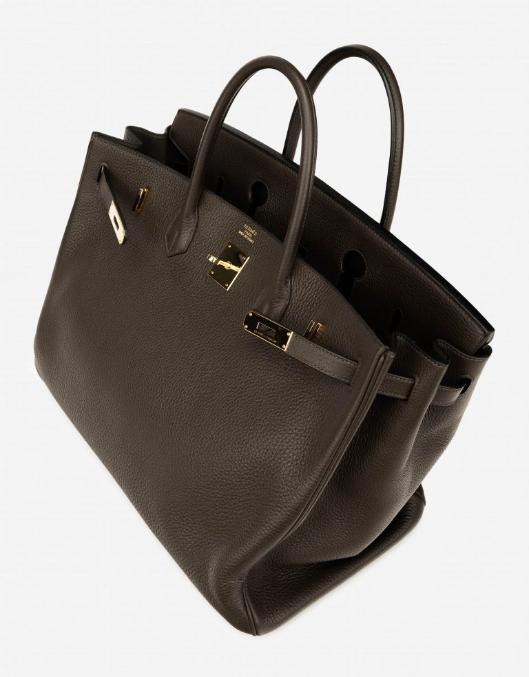 Hermès Birkin 40 Taurillon Clémence Vert Bronze