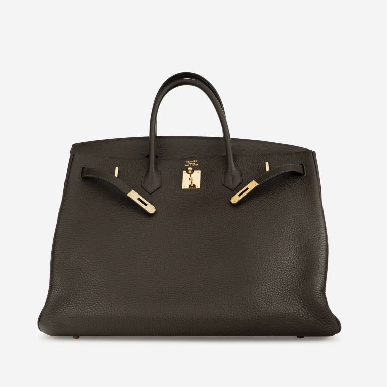 Hermès Birkin 40 Taurillon Clémence Vert Bronze