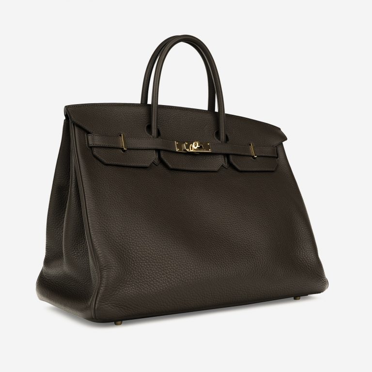 Hermès Birkin 40 Taurillon Clémence Vert Bronze