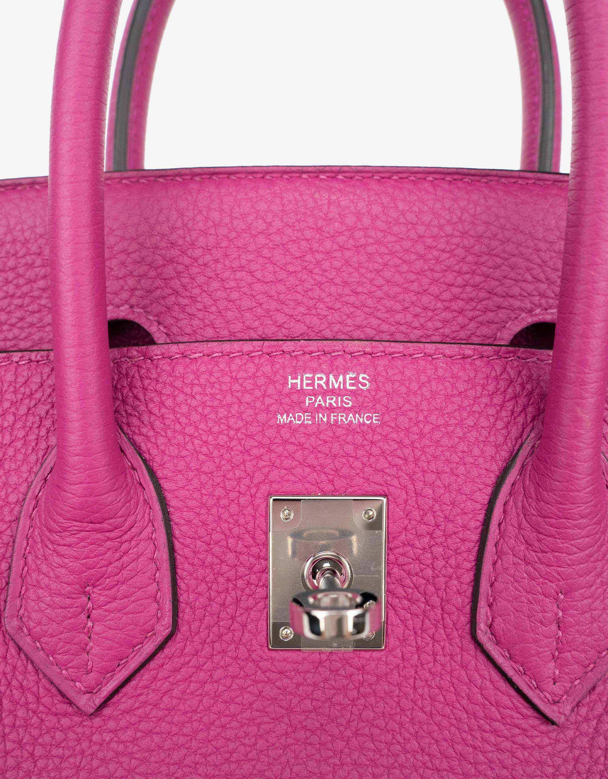 Hermes Birkin 25 Rose Pourpre Chevre Mysore PHW Handbag