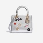 Dior Lady Medium Calf Silver