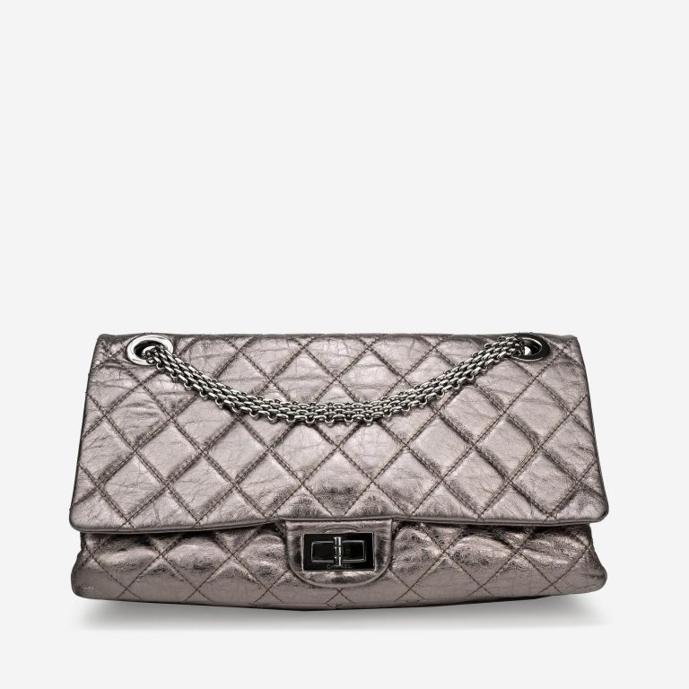 Chanel 2.55 227 Lamb Silver