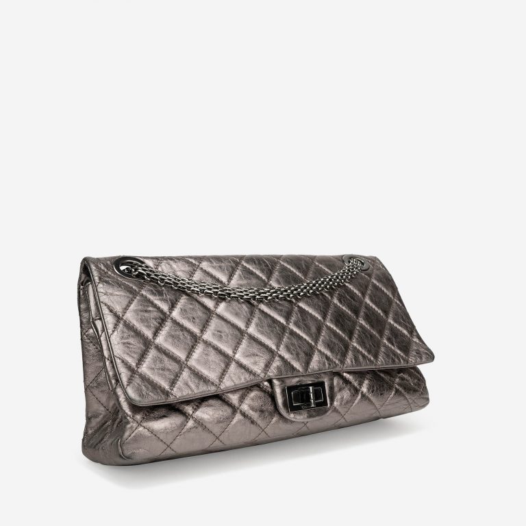 Chanel 2.55 227 Lamb Silver