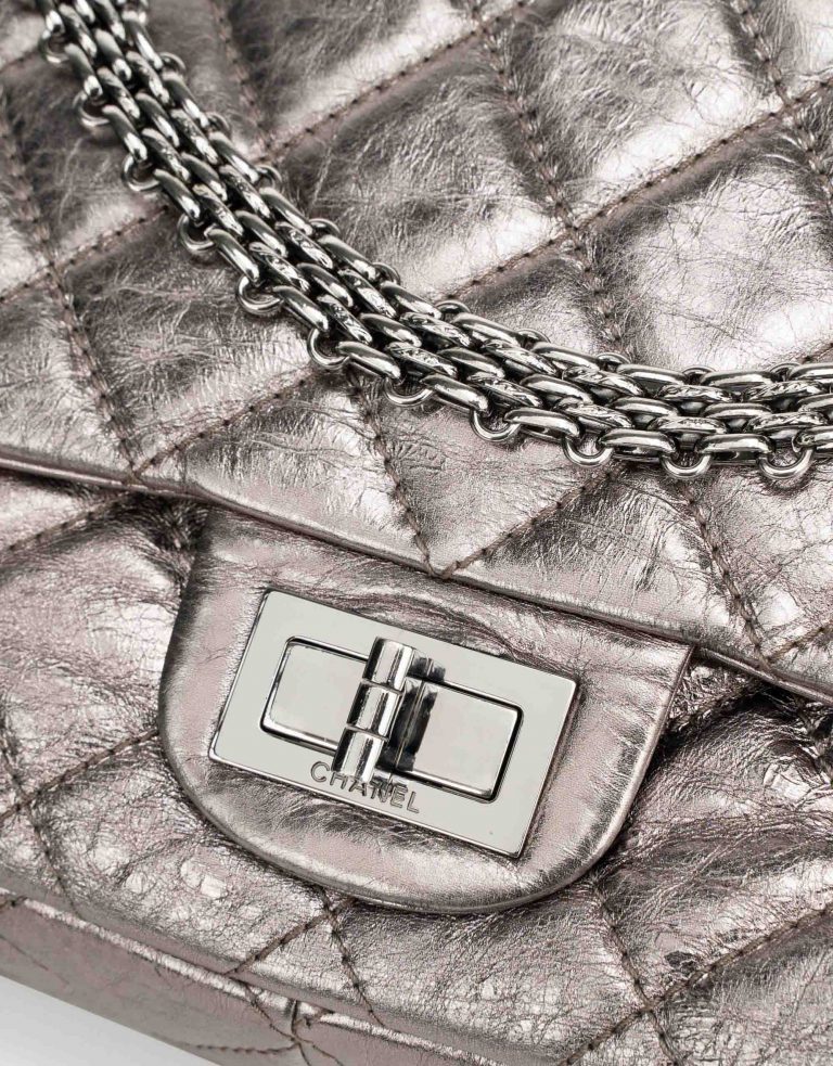 Chanel 2.55 227 Lamb Silver