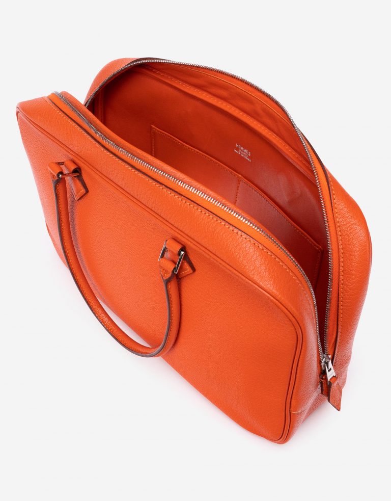 Gebrauchte Hermès Tasche Plume Chevre Orange Orange | Verkaufen Sie Ihre Designer-Tasche auf Saclab.com