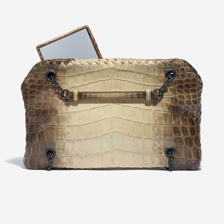 Bottega Veneta Double chaîne Épaule Crocodile Himalaya