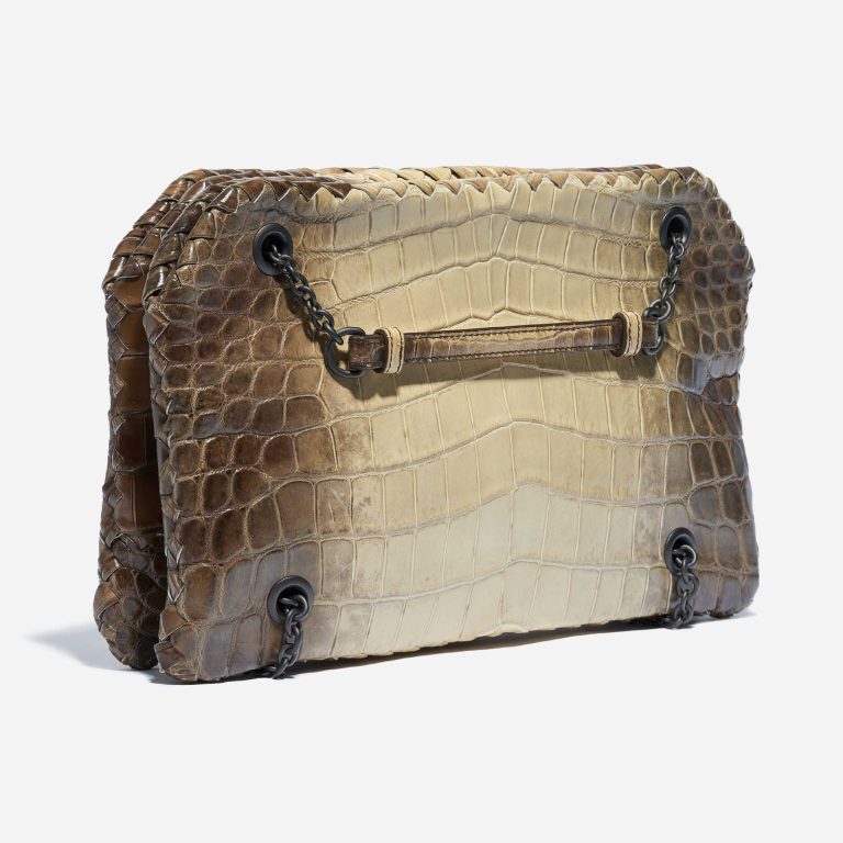 Bottega Veneta Double chaîne Épaule Crocodile Himalaya