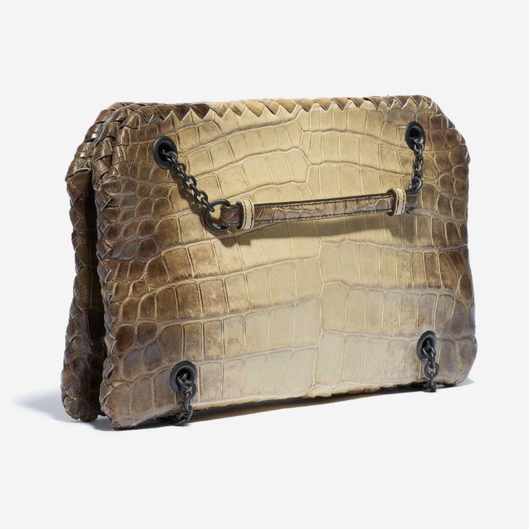 Bottega Veneta Double chaîne Épaule Crocodile Himalaya