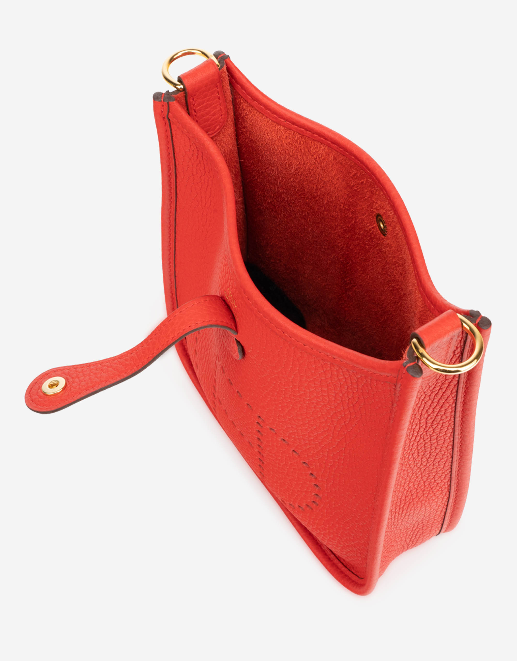 Pre-owned Hermès bag Evelyne 16 Taurillon Clemence Rouge De Coeur Red | Sell your designer bag on Saclab.com