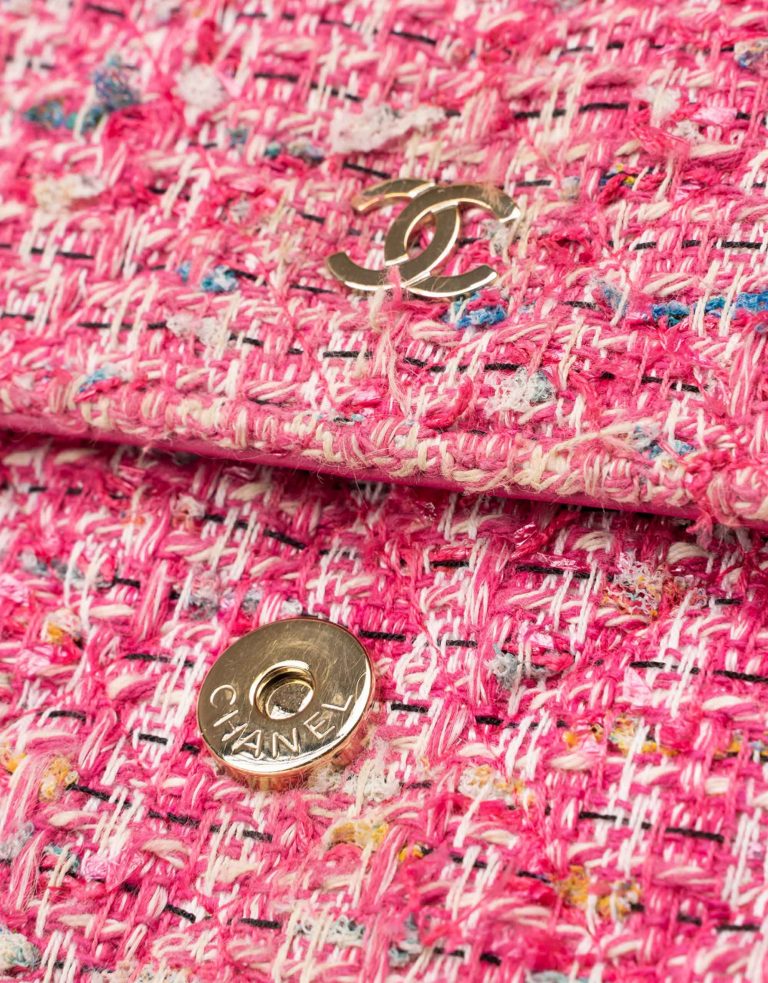 Pre-owned Chanel bag Timeless WOC Tweed Pink Multicolour, Pink | Sell your designer bag on Saclab.com