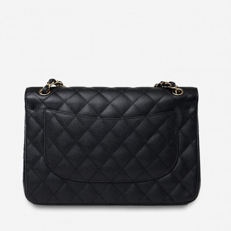 Pre-owned Chanel bag Timeless Jumbo Caviar Black Black | Sell your designer bag on Saclab.com