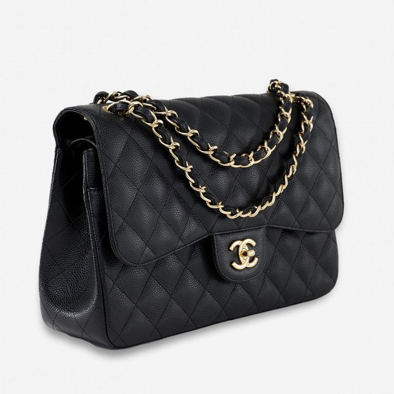 Pre-owned Chanel bag Timeless Jumbo Caviar Black Black | Sell your designer bag on Saclab.com