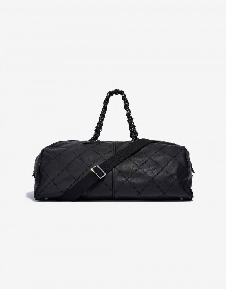 Chanel sac de voyage en cuir de veau noir d'occasion